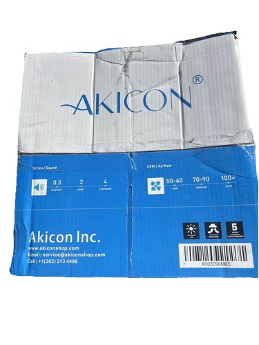 Akicon Quiet Bathroom Exhaust Fan with LED Light 80CFM 2.0 Sones Round - Picture 4 of 4