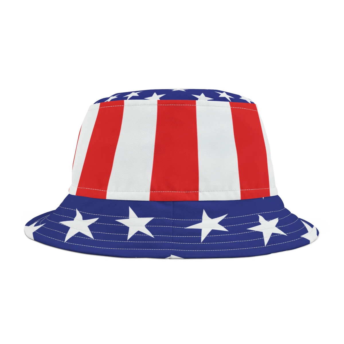 Patriotic Bright Color USA Flag Bucket Hat (AOP)