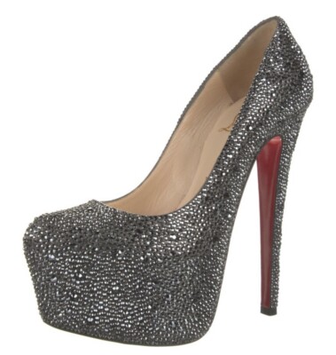 Christian Louboutin パンプス スワロ グリッター 23cm $6395 CHRISTIAN LOUBOUTIN SWAROVSKI CRYSTAL DAFFODILE PLATFORM