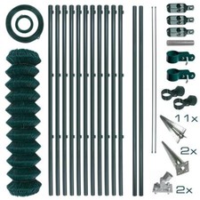 Maschendrahtzaun Komplettset 1,0 x 25 m Zaunset Gartenzaun Einschlaghülsen Zaun