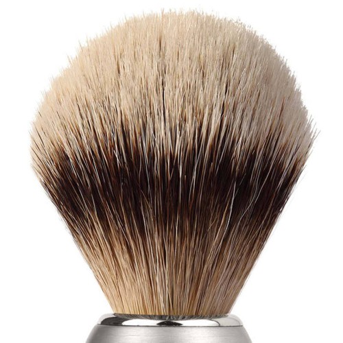 Antica Barberia Super Badger Shaving Brush Silver Metal - Picture 3 of 4