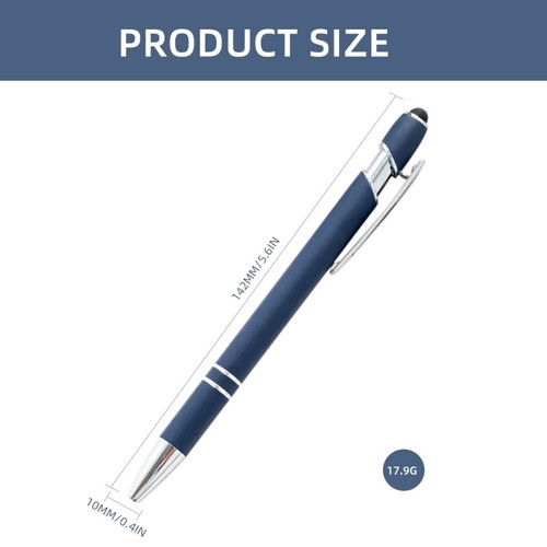 Metal Ballpoint Pen with Touching Screen Tip Office Signing Pen 1.0mm Tip - Photo 8/20