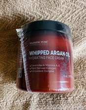MAJESTIC PURE Whipped Argan Oil Moisturizer Face Cream for Women Men 8oz