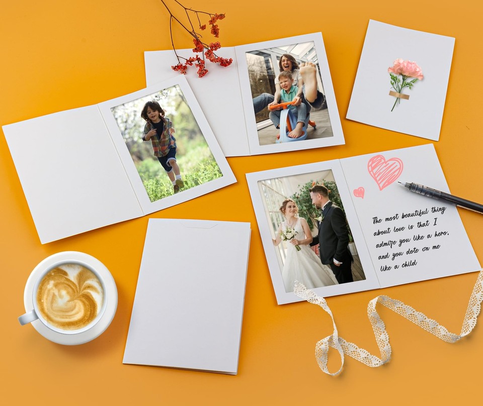 100Pack Photo Frame Cards 4x6 Inch Photo Insert Cards with Envelopes ...