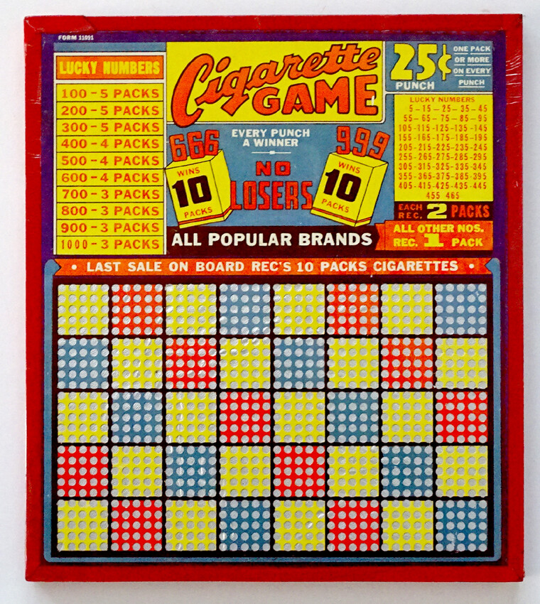 Vintage UNPUNCHED UNUSED Gambling Trade Stimulator CIGARETTE PUNCH