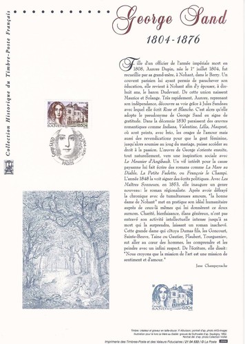 Document philatélique 1er jour 33- 2004 George Sand Ecrivain - 第 1/1 張圖片