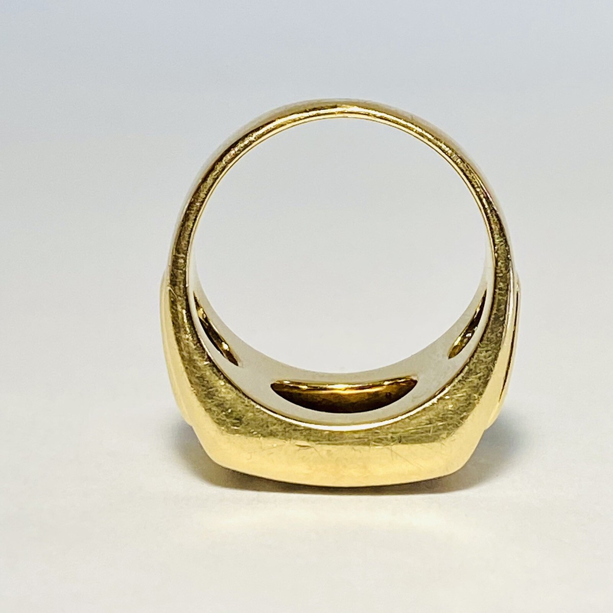 14K Yellow Gold 0.74ctw Channel Set Diamond Size 9 Men's Signet
