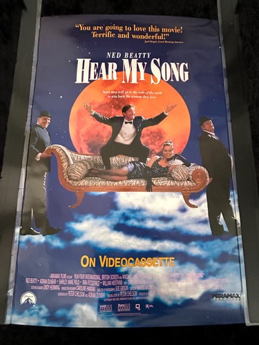 HEAR MY SONG - Orig.  1992 ROLLED OS 27"x41"  Coming to Video Poster -NED BEATY