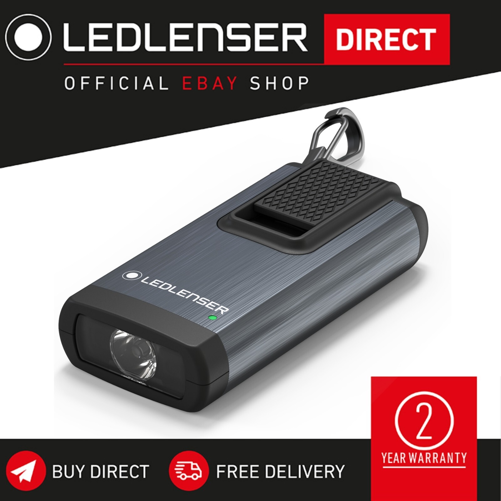 Ledlenser K6R Keyring Torch Rechargeable 400 lm Pocket Size Flashlight Gift