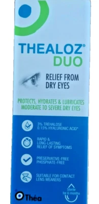 10ml Thealoz Duo Eye Drops. Relief From Dry Eyes. Use By 30.06.27 - Free Postage