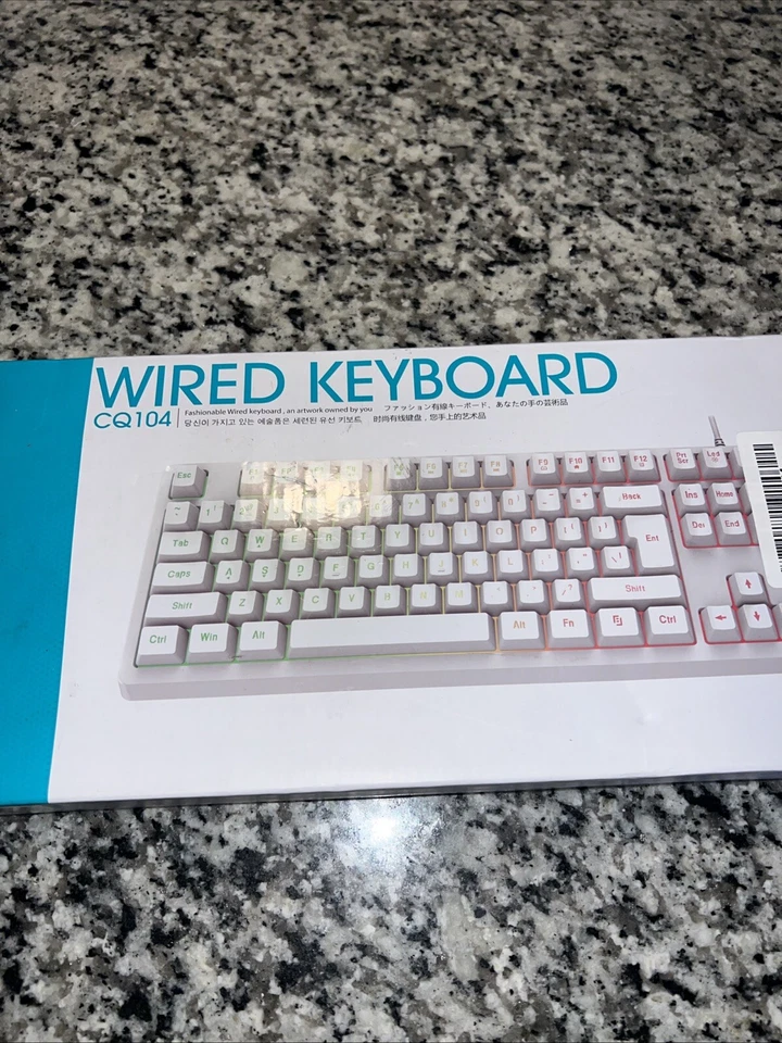 HUO JI Mechanical Gaming Keyboard CQ104 USB Wired, Purple/Blue Free Shipping ! - Image 3 of 4