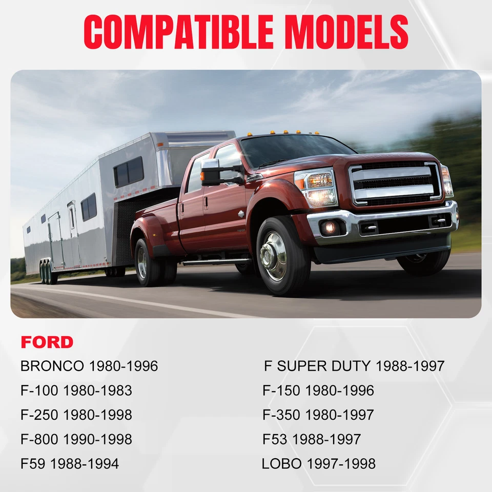 Par de manijas de puerta interiores de metal negro izquierda derecha para camioneta Ford F150 F250 F350 87-96 Foto 3 de 4