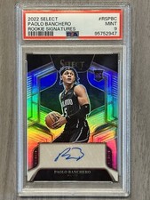 2022-23 PAOLO BANCHERO PANINI SELECT ROOKIE SIGNATURES SILVER /249 #RS-PBC PSA 9