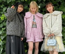Candy Stripper Tiny Rose Quilting Jacket Japan Brand Puffer