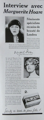 PRESSEWERBUNG 1931 PALMOLIVENSEIFE INTERVIEW MIT GÄNSEBLÜMCHEN HOARE