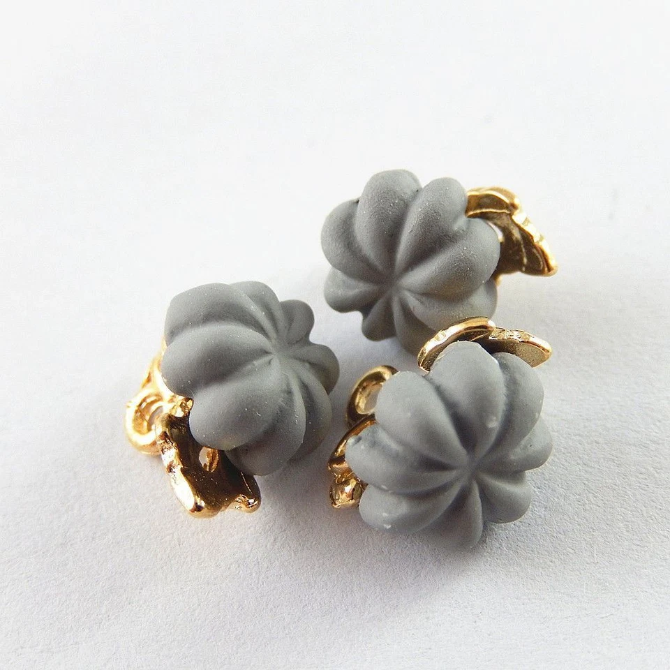 10 шт/лоты золотой сплав гальваническое покрытие серый тыква подвески сделай сам аксессуары - Изображение 2 из 4