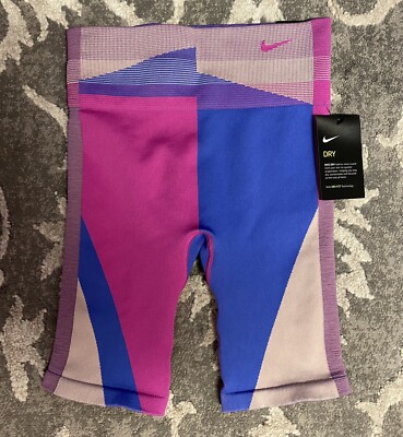 Nike High Rise Tight Fit 8” Training Shorts Pink Women's Sz