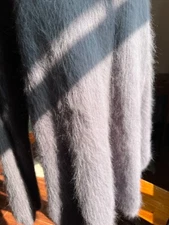 Angora Chunky Knit Jumper - Women's Super Soft Fluffy Fuzzy Side Slit