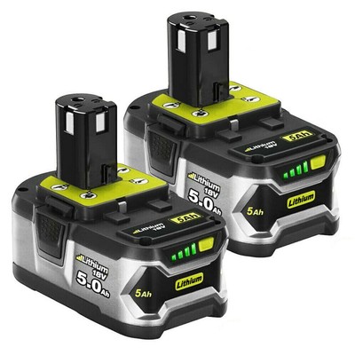 2-Or 18V 5.0Ah Akku für RYOBI One Plus Lithium RB18L50 P108 P104 ErsatzBatterie