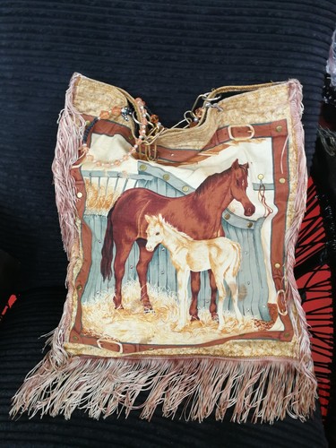 vintage bag woman fashion brand accessories shoulder hand handbag handle horse - Picture 6 of 24