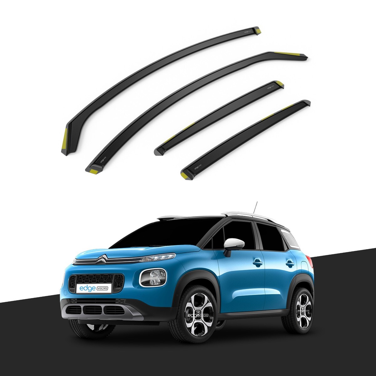 Heko Wind Deflectors For Citroen C3 Aircross 2017-2024 2PC Tinted | UK