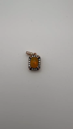 0,1ctw natürlicher Diamant Anhänger | 14k Rotgold | 1,6 Gramm - Video 1 von 1