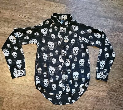 sheer skull blouse