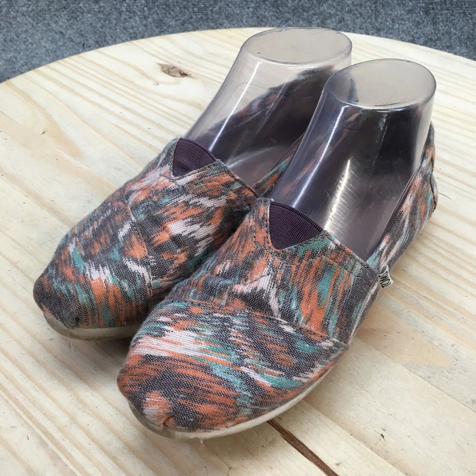 Toms Shoes Womens 6 Classic Alpargata Slip On Multicolor Flats Comfort 450615 To - Изображение 3 из 4