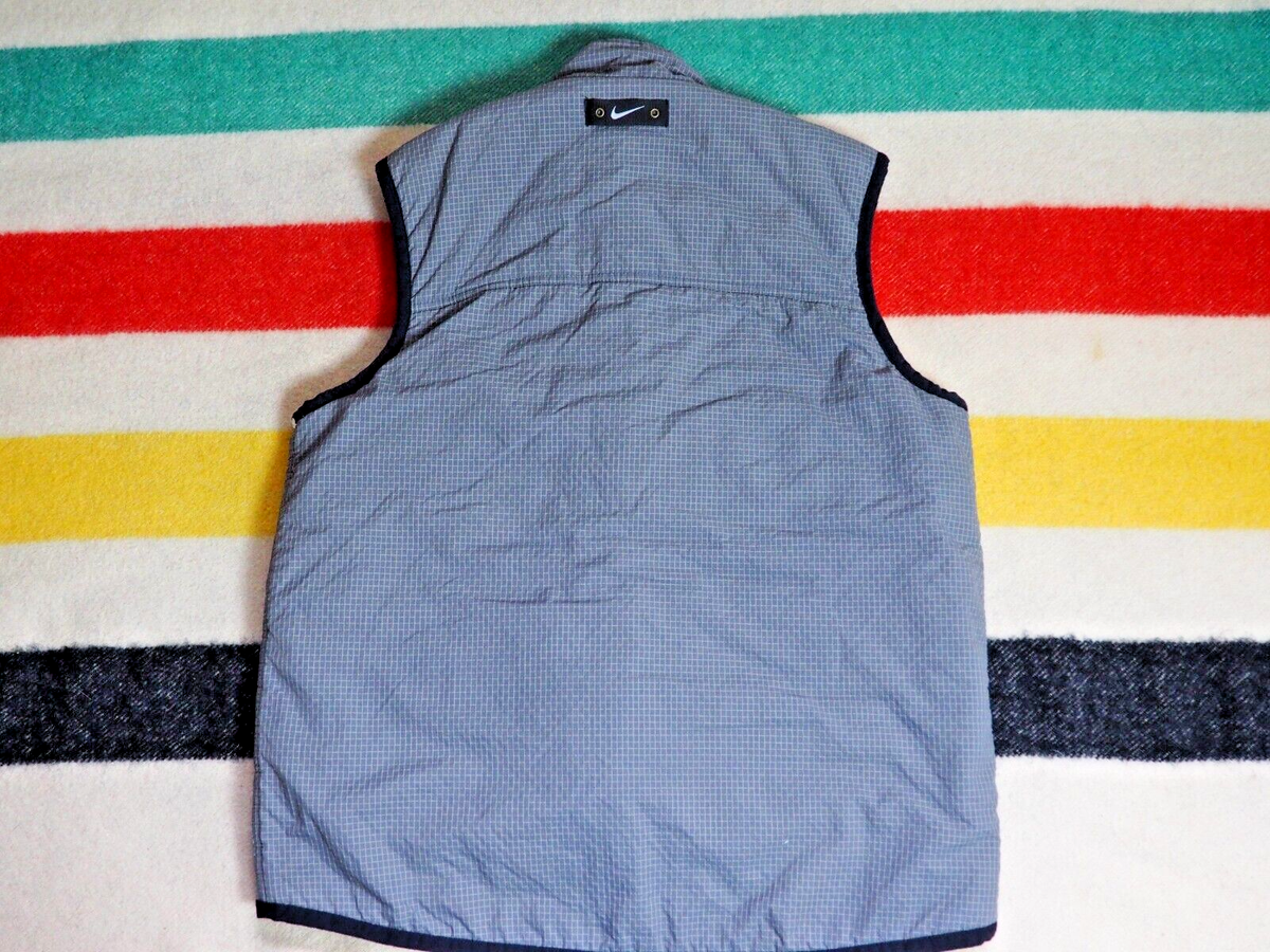 VTG Y2k 2000s NIKE Gray Tag Reversible Nylon Fleece Gorp Vest Mini 