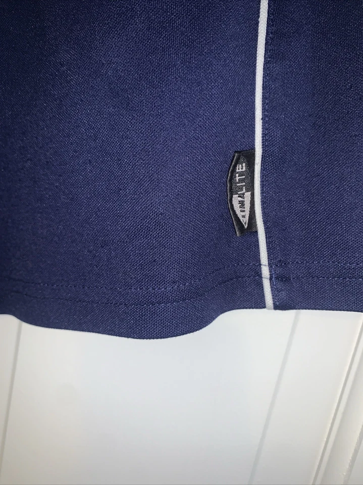 阿迪达斯 Climalite 足球短青少年大号海军蓝弹力腰带白色标志 — 第 4/4 张图片