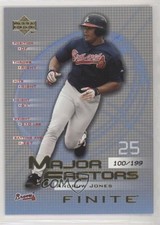 2003 Upper Deck Finite Major Factors Gold 100/199 Andruw Jones #104 6a4