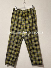USED COMME DES GARCONS 2002 WOOL CHECK PANTS GOOD