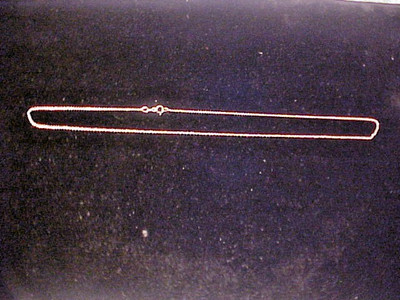 14K Weißgold 16'' feine italienische Gliederkette für Anhänger 1,1 g UNGETRAGEN? KOSTENLOSER VERSAND!