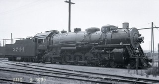 GC ORIGINAL 2x4 B/W NEGATIVE: ATSF SANTA FE 4 8 2 #3744