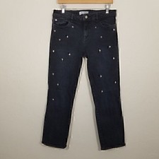 DL1961 MARA Instasculpt Straight Studded Ocean Stretch Jeans Size 29