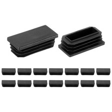 uxcell 16 Pcs Rectangle Tubing End Caps 2 x 1 Inch Plastic 2 x 1 Inch, Black
