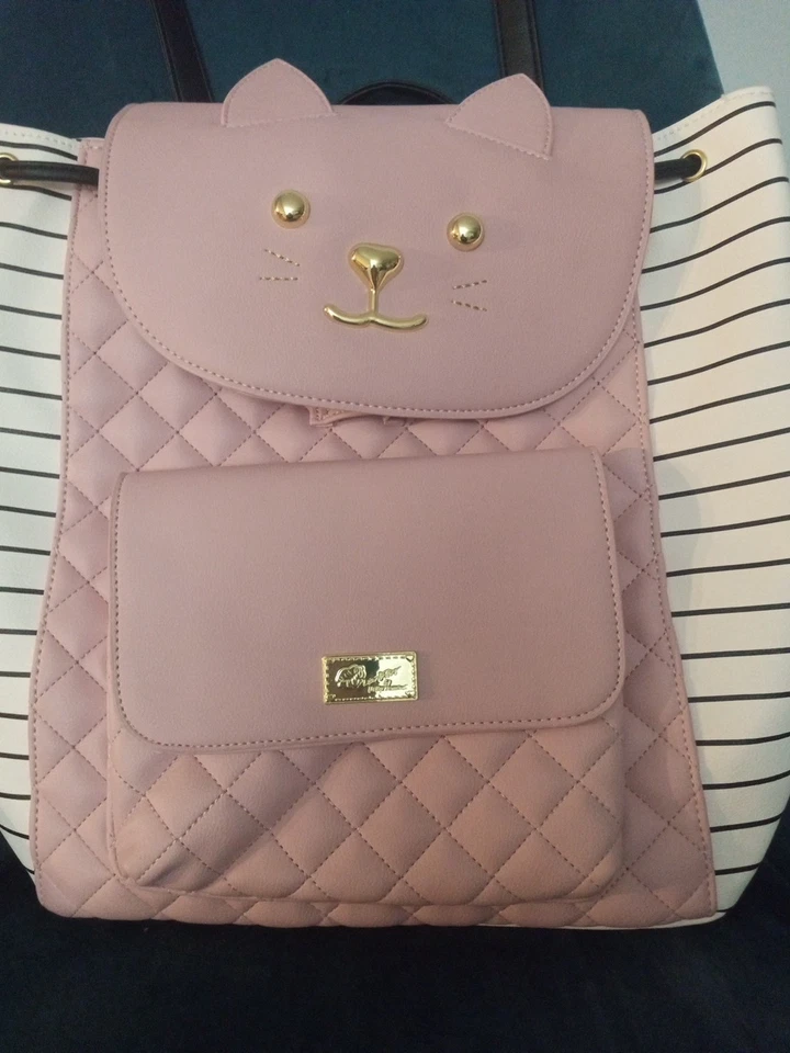 Betsey Johnson LUV BETSY Gato Mochila Mediana Espaciosa Novedad Bolso Retro/adolescente Foto 2 de 4