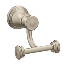 Moen YB6403BN Brushed Nickel Double Robe Hook