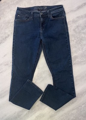 SEVEN 7 JEANS WOMENS SIZE 8 SLIM STRAIGHT DARK WASH STRETCH DENIM Y2K CLASSIC