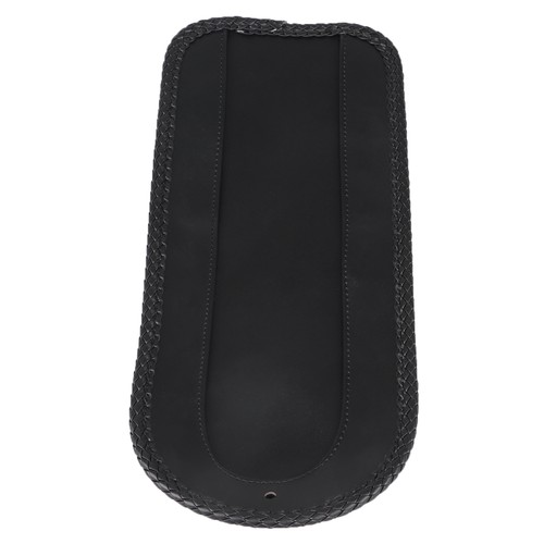 Black PU Leather Rear Fender Bib Solo Seat For Harley Softail Super Glide FX FXR - Picture 9 of 15