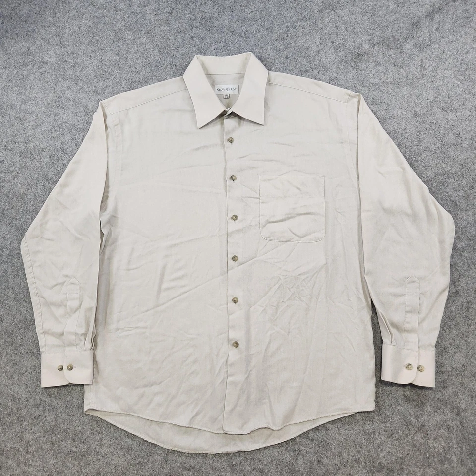 Yves Saint Laurent Shirt Mens 16.5 Large Long Sleeve Button Up Pocket Classic - Image 2 of 4