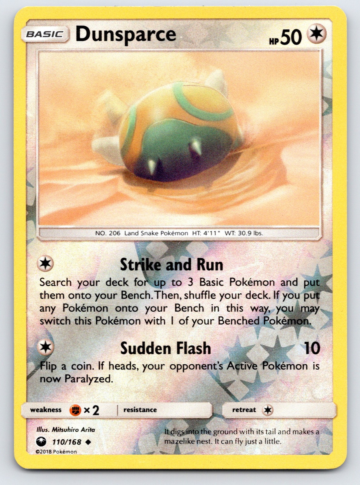 Dunsparce - SM - Celestial Storm 110/168 - NM Condition