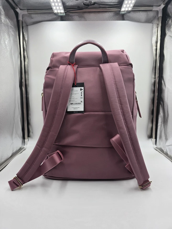 NEW TUMI V4 Women's Rose Ruby Laptop Backpack, 16'25" X 11" X 6" MSRP $450.00 - Image 3 of 4