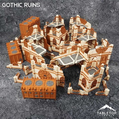 11e Gothic Ruins Foldable Tournament Terrain - Competitive Tournament Set