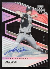 2020 Panini Elite Extra Edition Jake Eder Auto Prime Numbers B #/64 #111 Card
