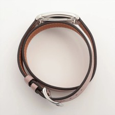 Hermès Cape Cod Dubletour CC1.310 SS SS & Leather QZ Pink-Face There are traces 3