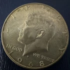 1968 Kennedy Half Dollar 50 Cent US Coin Circulated Uncertified