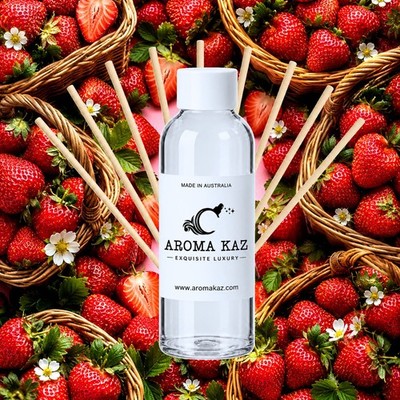 Fresh Strawberries Reed Diffuser Oil Refill Vegan Alcohol-Free 3 Sizes