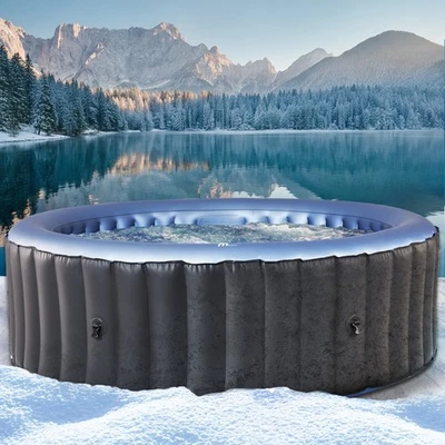 Vasca Idromassaggio MSpa BERGEN XXL 8 Persone Gonfiabile Piscina Benessere Massaggio Ø224x70cm