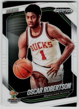 2024-25 Panini Prizm Black White Prizms Oscar Robertson #296 Bucks /175